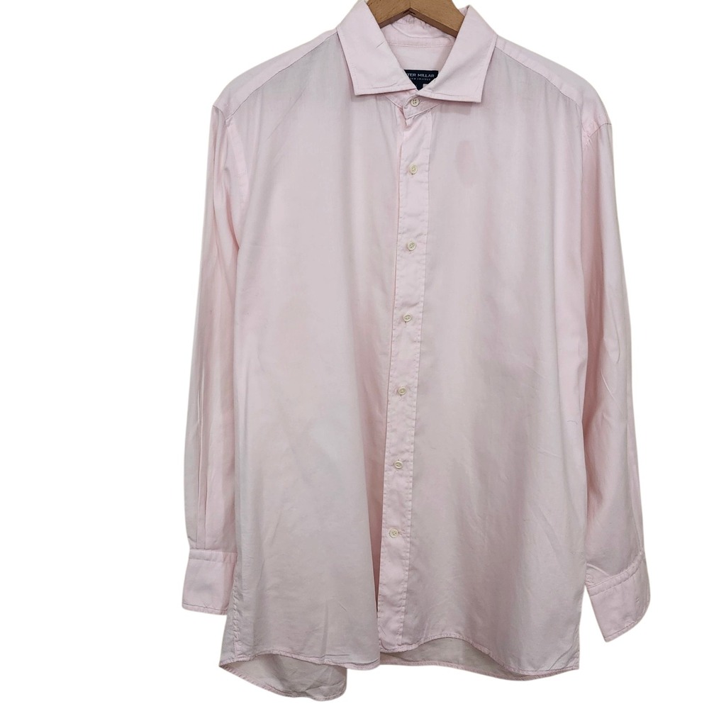 Peter‎ Millar Crown Crafted Button Down Shirt Sojourn Mens Large Light Pink